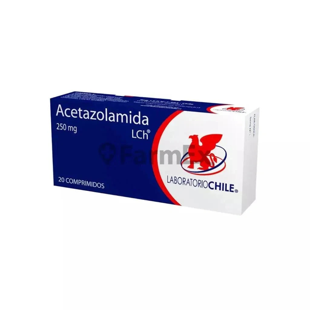 Acetazolamida 250 mg x 20 comprimidos Farmex-Fonasa-Persistente